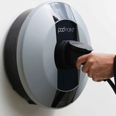 PodPoint Charger Installed on a wall by Chargebase